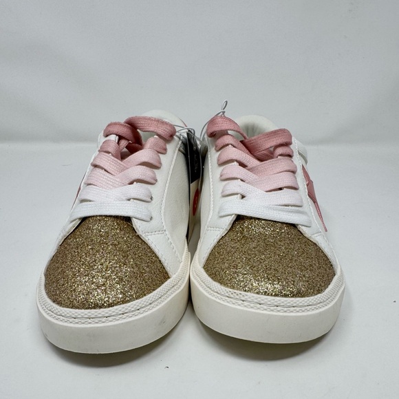 Kids' Art Class Kaitlyn Court Sneakers in white pink accents gold glitter toes - Picture 4 of 7